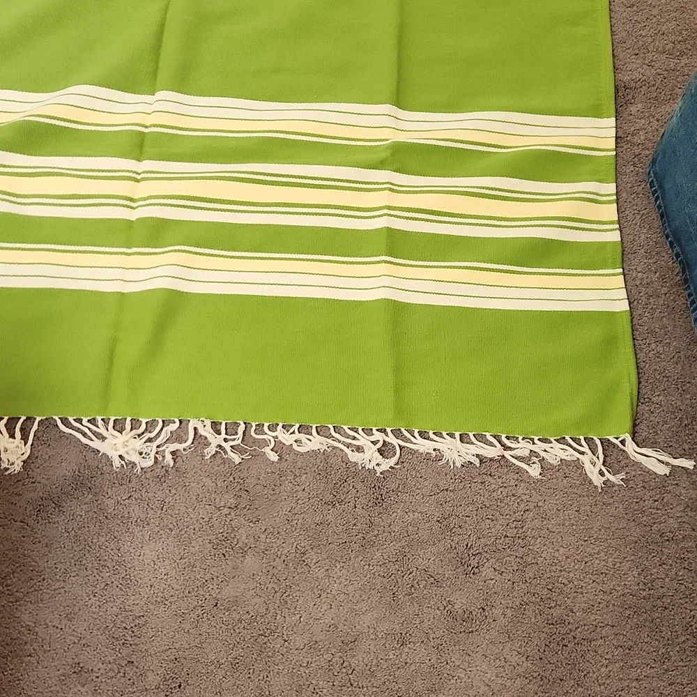 Green pottery barn rug